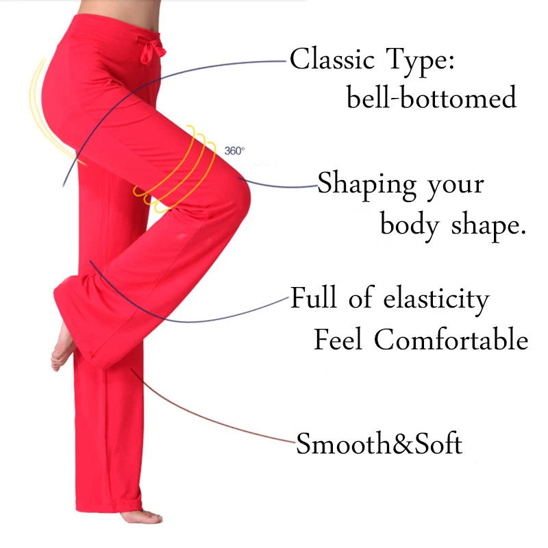 
High Waist Sport Leggings Fitness Sportswear Women Gym Exercise Running Bamboo Fiber Loose Yoga Pants 