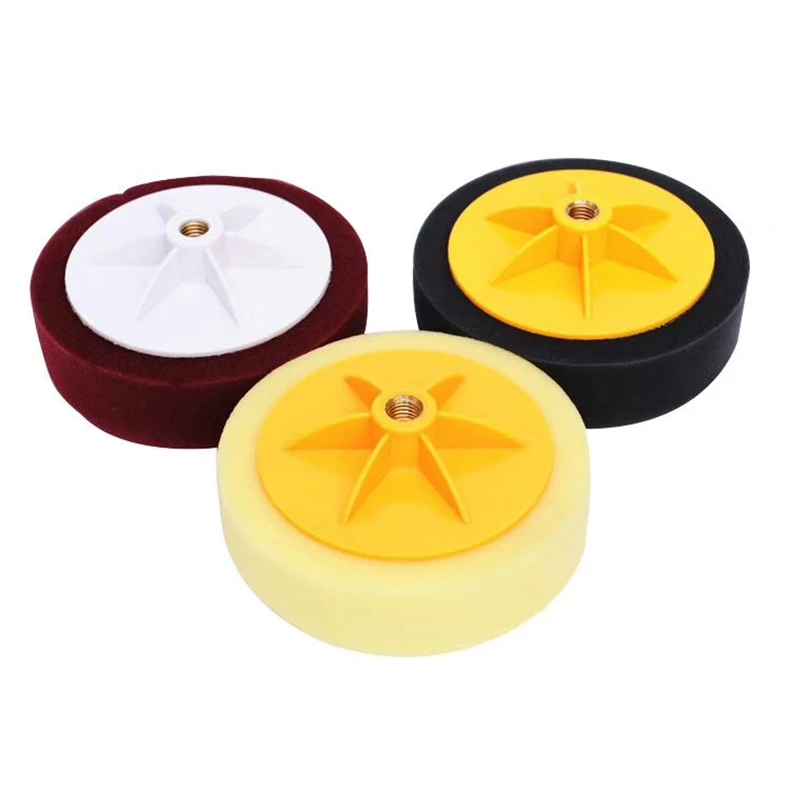 OEM car polishing wheels 5 inch polishing sponge foam pad M14 thread polish car