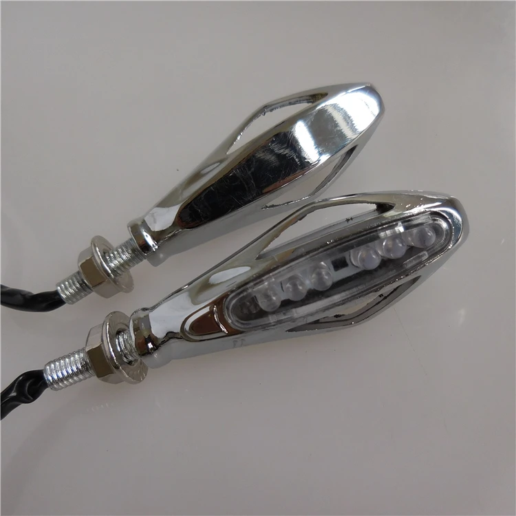 Custom Universal Chopper Motorcycle LED Turn Signal Light Indicators Blinker Scooter LED Turn Signal DC 12V Amber Lamp