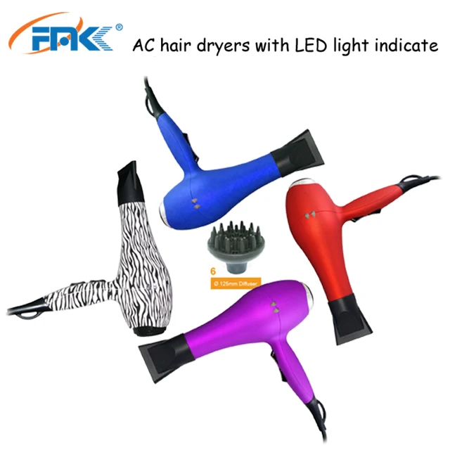 Best Selling AC Motor Salon Hair styling blow Dryer  Ions Frizz Free With diffuser Hair drying Machine With LED Indicator