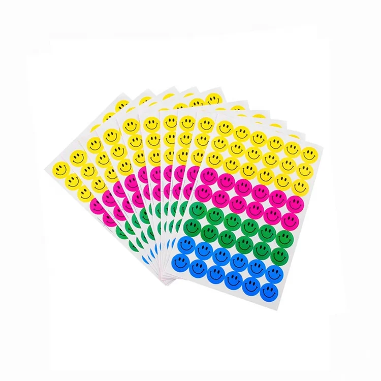 Круглые наклейки с улыбкой, наклейки для учителей для детей
