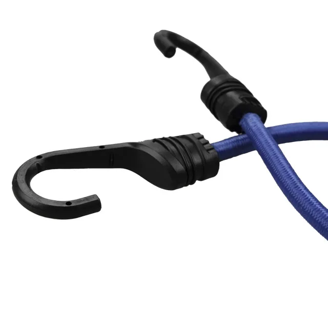 GS certified 8mm strong elastic bungee cord with plastic shell hook