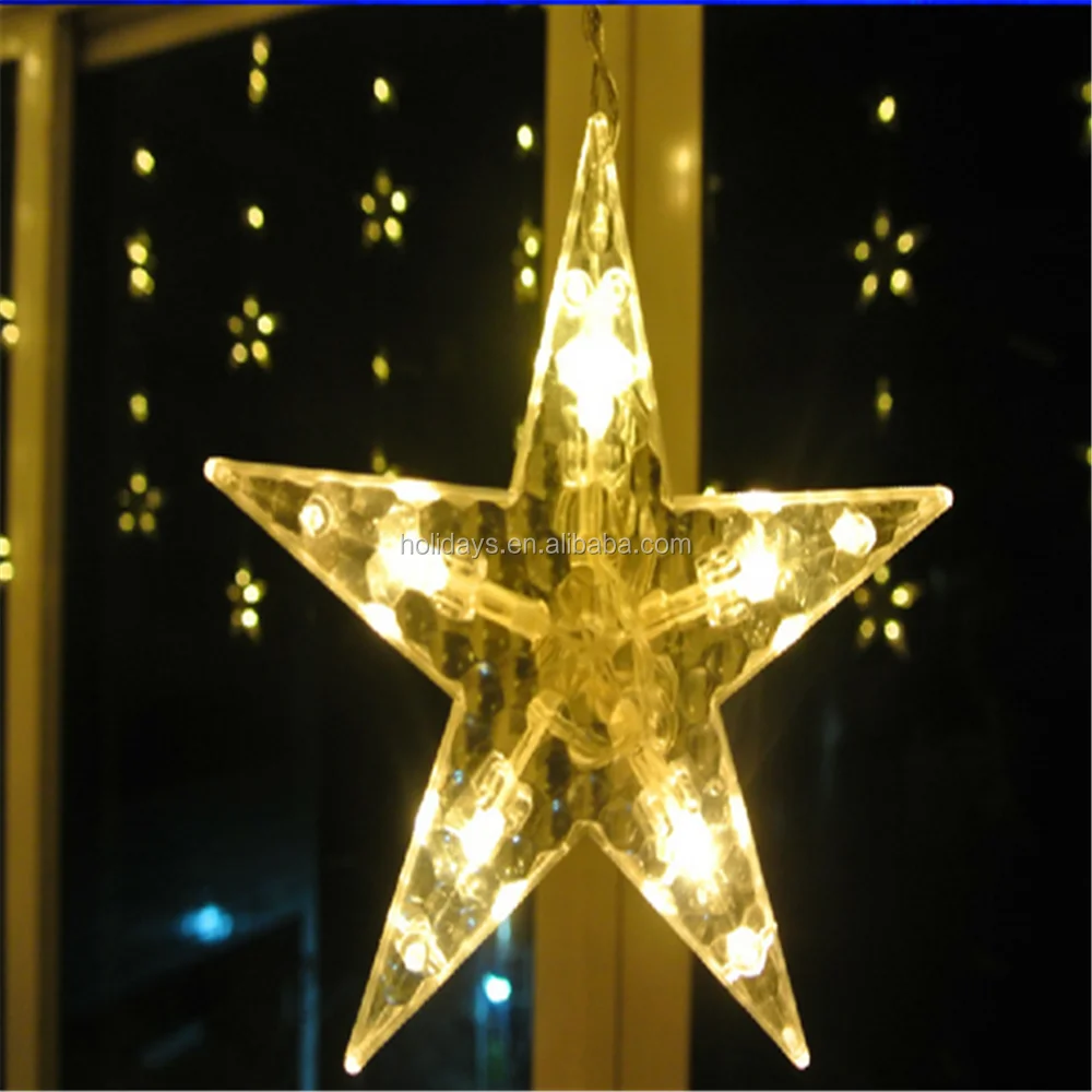 LED Curtain Light String Christmas Light Decoration Star Curtain Light Christmas