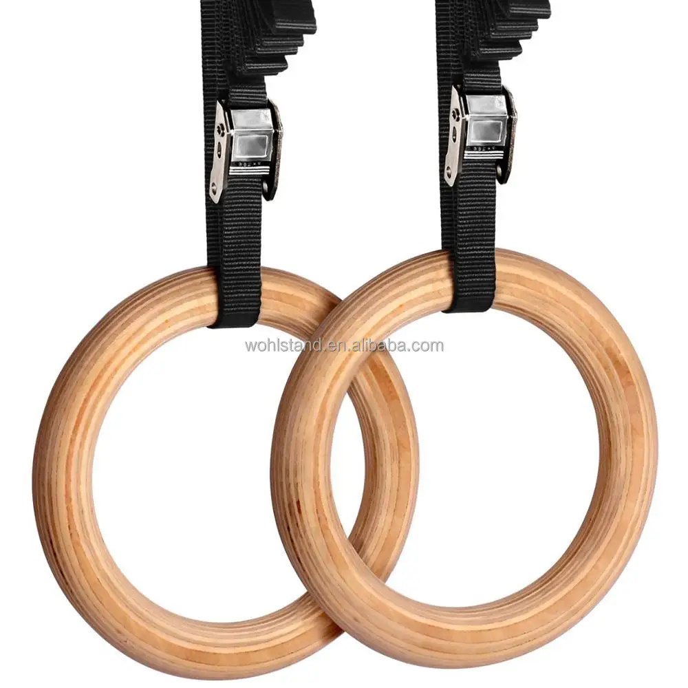 China Fitness Wooden Gymnastic Rings