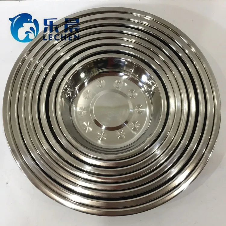 Stainless Steel 201 Plate Tray Kitchen Thickened Deep Plate Food Plate