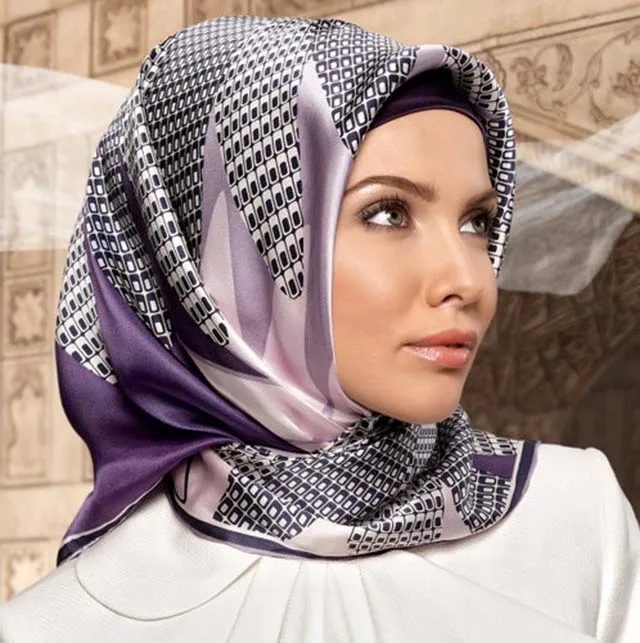 Multifunction Turkish Printed big square hijab and scarves