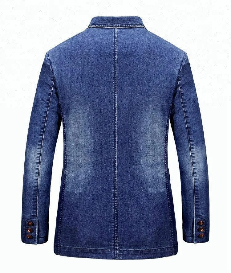 
 Прямая поставка с фабрики D & S, винтажная темно-синяя джинсовая куртка, образец стиля, Мужской Блейзер, костюм, куртка  
