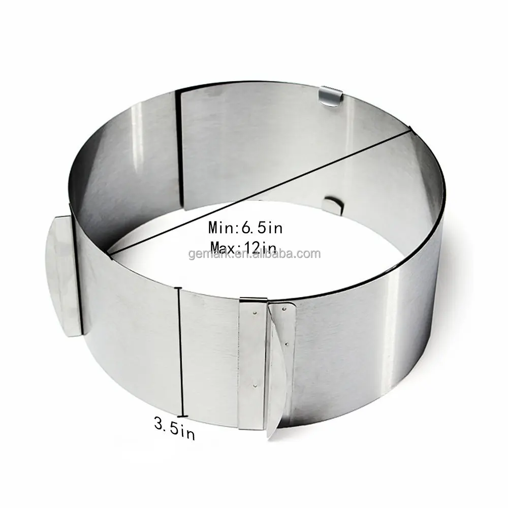 cake tool Baking mold Cake Ring 12 Inch Adjustable Retractable Stainless Steel Ankoow Circle Round Mousse Tiramisu Mold