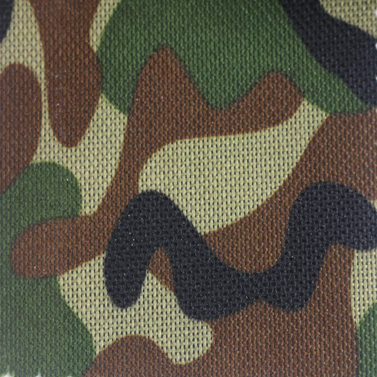 PU Coated Waterproof 600D Polyester Camouflage Oxford Fabric