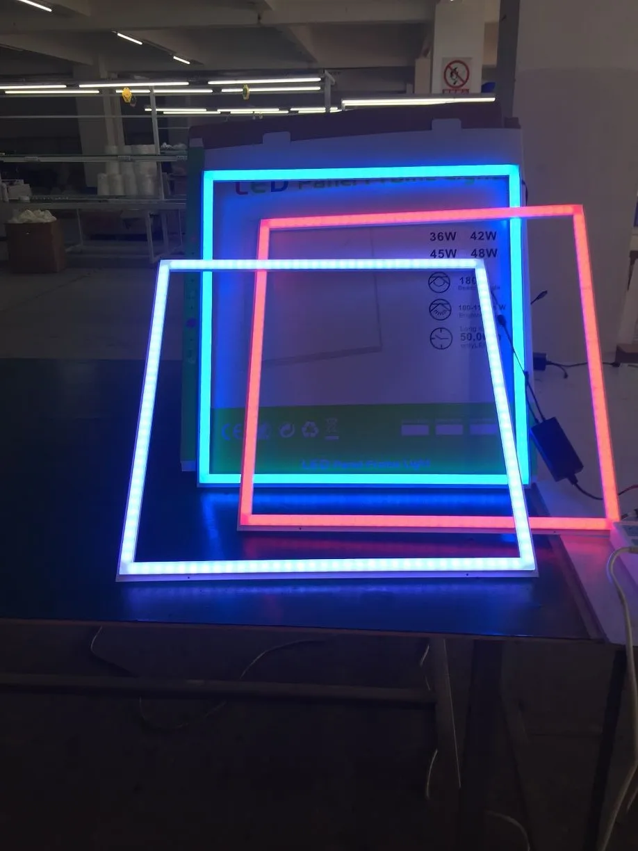 Cct 3000K 4000K 6000K Neon Light Frame Color Led Panel Light 60X60 Rgb Hot China Lighting and Circuitry Design ROHS 2-year EMC