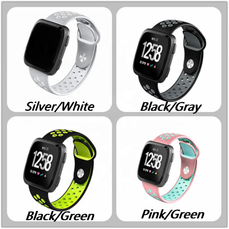 
Wholesale Cheap Multi Colors Breathable Soft Silicone Replacement Watch Bands for Fitbit Versa Watch Band Strap 