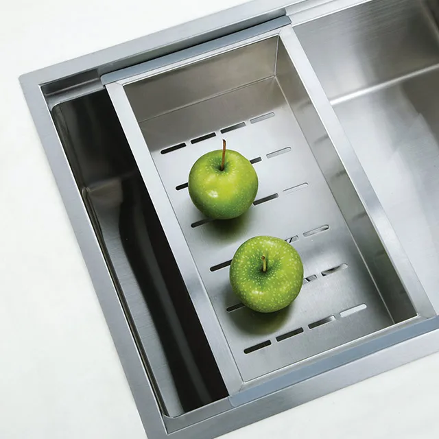 Radius corner Satin double bowl China stainless kitchen sink