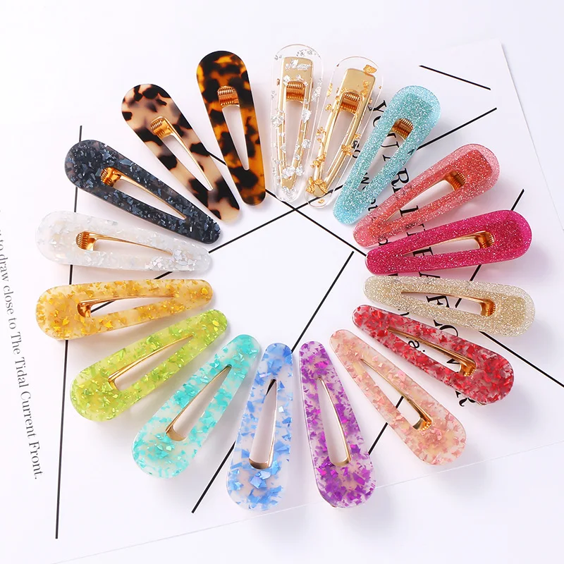 AHC19607 новые корейские женские модные ацетатные акриловые заколки конфетных цветов черепаховые заколки аллигаторы аксессуары для девушек