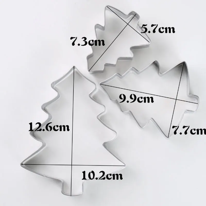 Bakeware Christmas Tree Shape Cookie Cutter set Stainless Steel