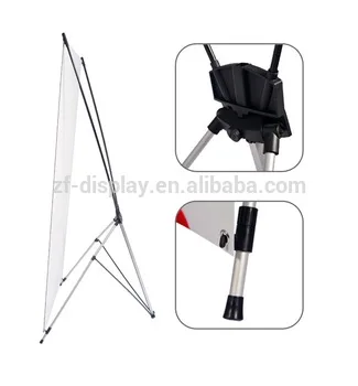 Height adjustable x banner stand; x banner size;