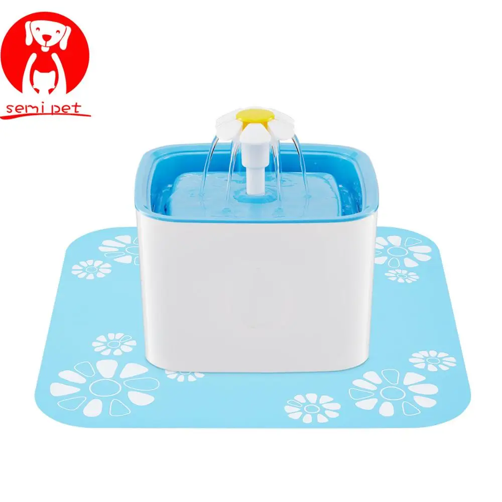 Автоматический питьевой фонтанчик для кошек, электрическая поилка, емкость 2,5 л, синяя, для собак и кошек