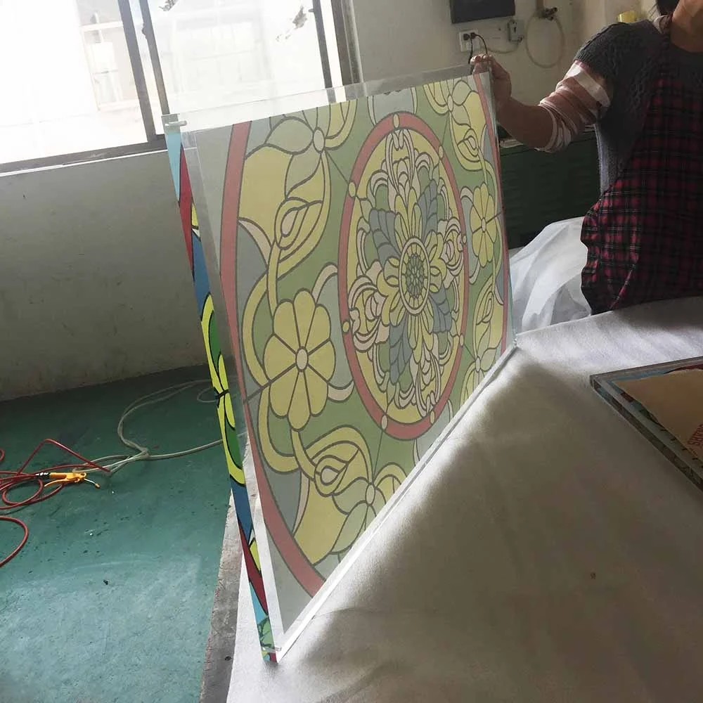 
Factory custom transparent 20mm acrylic plate UV printing PMMA plastic plexiglass desktop board 