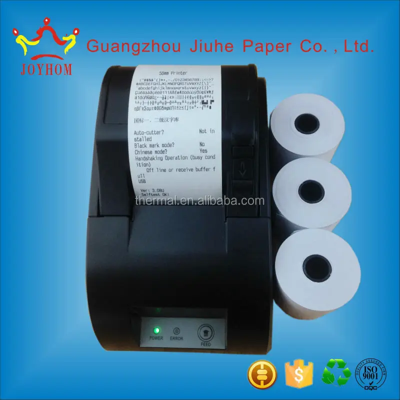 
High brightness cash register paper 57mm printed thermal pos paper receipt paper rolls 