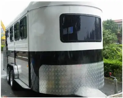 2023 Galvanized 3 Angle Horses Load Trailer for Sale Australian Deluxe Horse Float Cart with Living Quarters Box