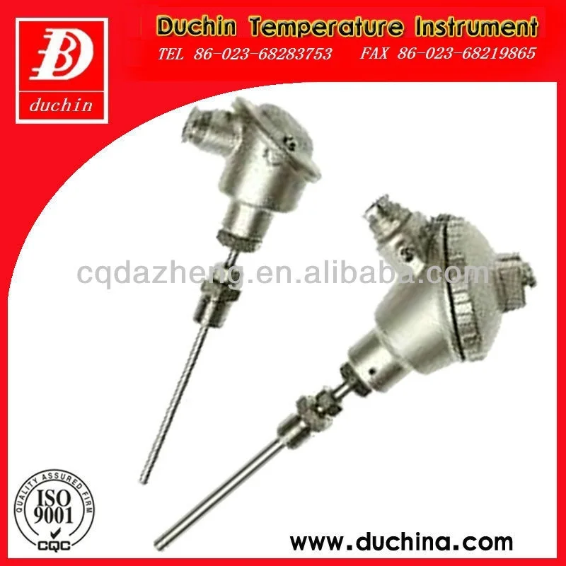high quality pt100 industrial temperature sensors with movable thread made in china