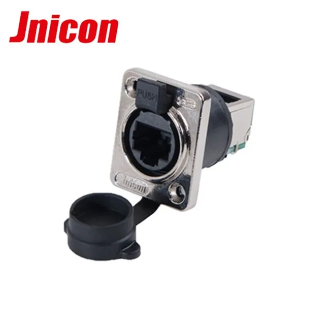 RJ45 mounting plate Rectangular ip65 waterproof connector