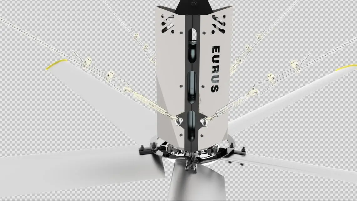 Промышленный большой потолочный вентилятор охлаждения HVLS, 7,3 метров в длину