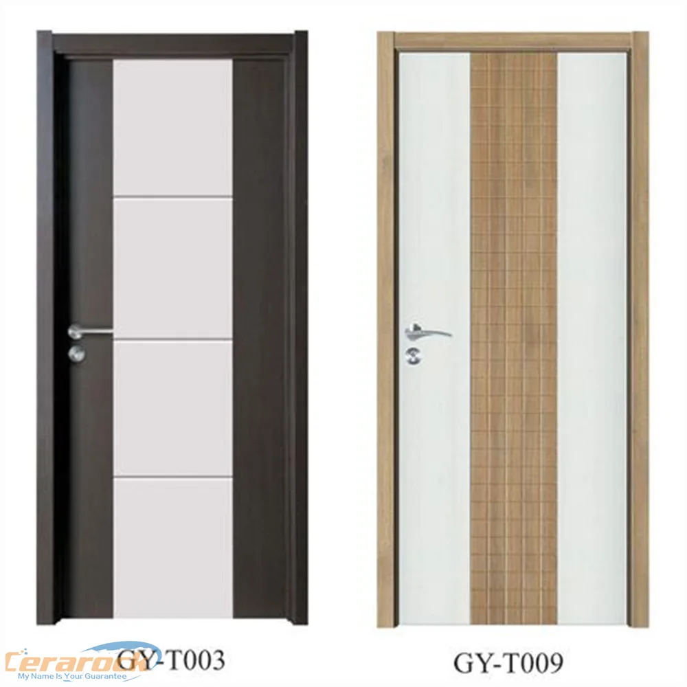 Cerarock hot sale PVC MDF  wooden interior door for rooms, hotel, hospital, buildings
