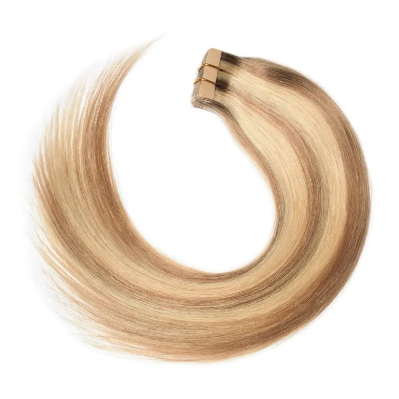100 human hair double drawn invisible tape hair extensions