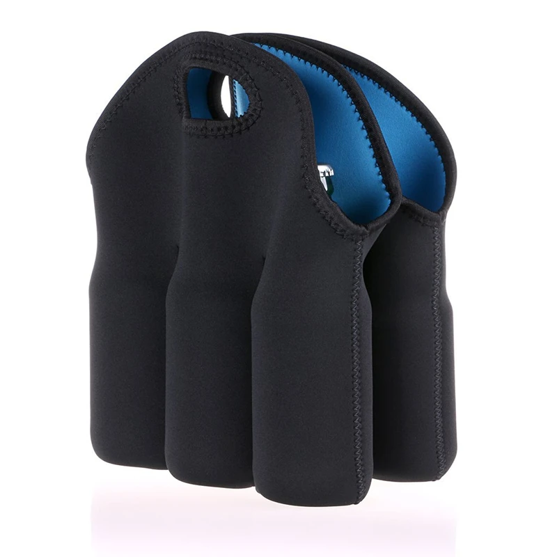 
6 Pack Bottle Carrier Tote Insulated Neoprene Bottle Cooler Bag Beer Bottle Holder 