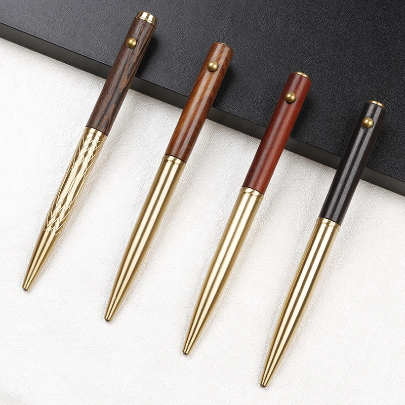 High end wooden pen no oxidation brass no ink leak brass and wood ball pen fast delivery