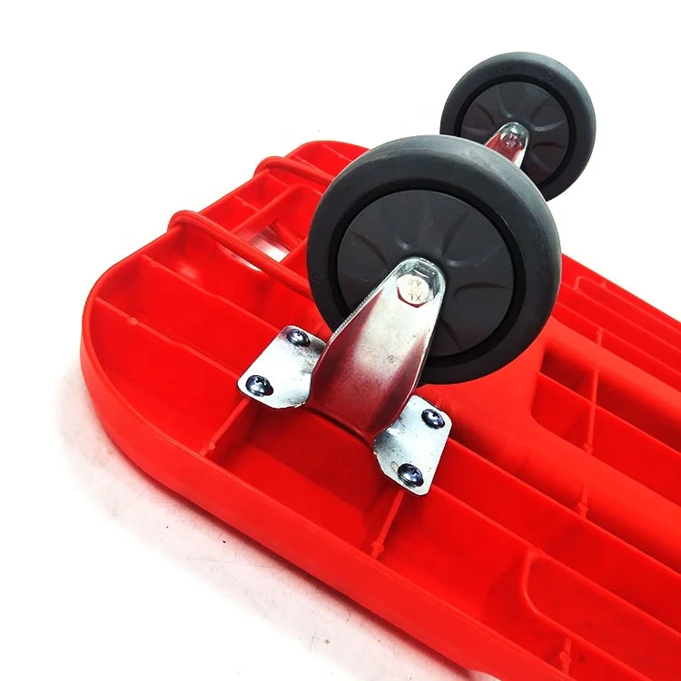 Foldable steel 4-wheel muted flatbed heavy moving airport luggage cart/trolley/roller for warehouse