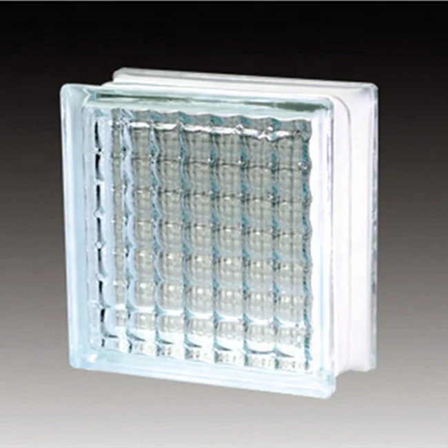 Clear Crystal Parallel Pattern Glass Block For Decorative