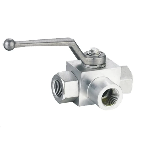 high pressure 3 way ball valve BSP 3/8' 7200PSI 500bar