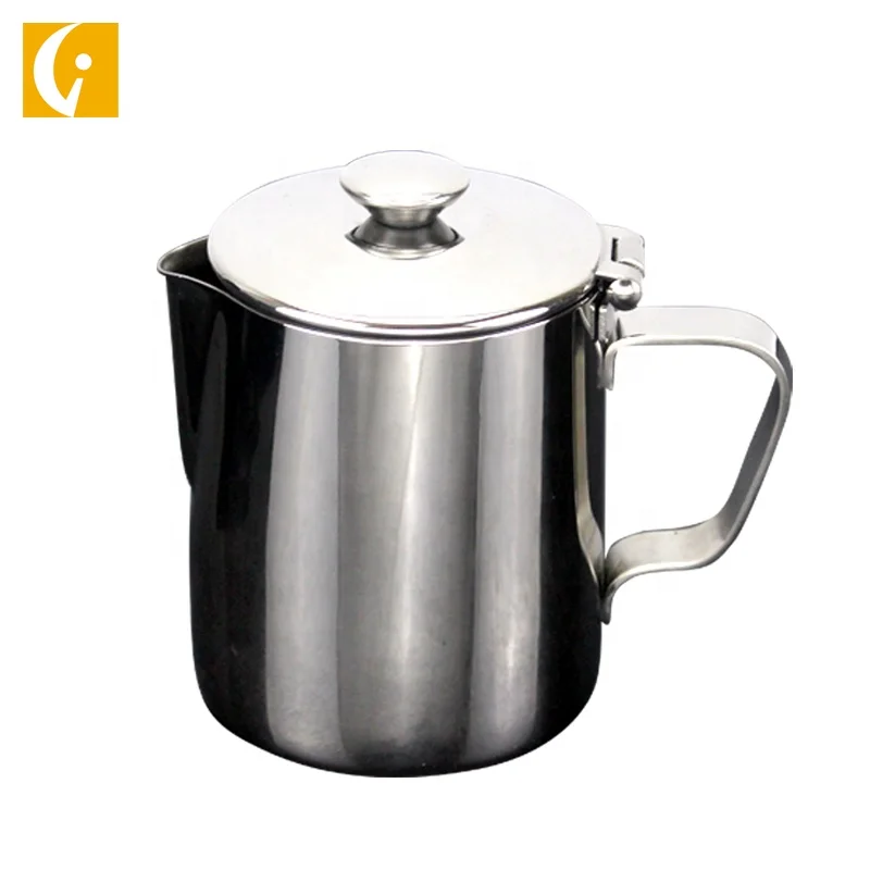 Stainless Steel Pull Flower Frothing Garland Cup milk jug large capacity coffee pot