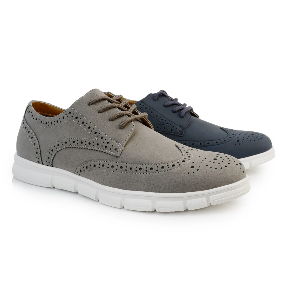 Baolite New Hollow out design breathable suede leather men casual shoes