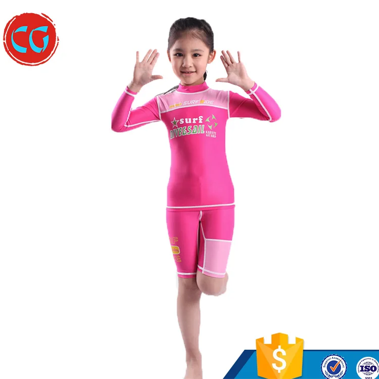 New Style Kids Swimsuit Full Body Sports Skins Long-sleeve One Piece Beach Wetsuits for Diving Swimming