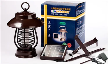 Rechargeable Outdoor Bug Zapper with Lighting Solar Mosquito Killer UV Lamp USB Bug Zapper