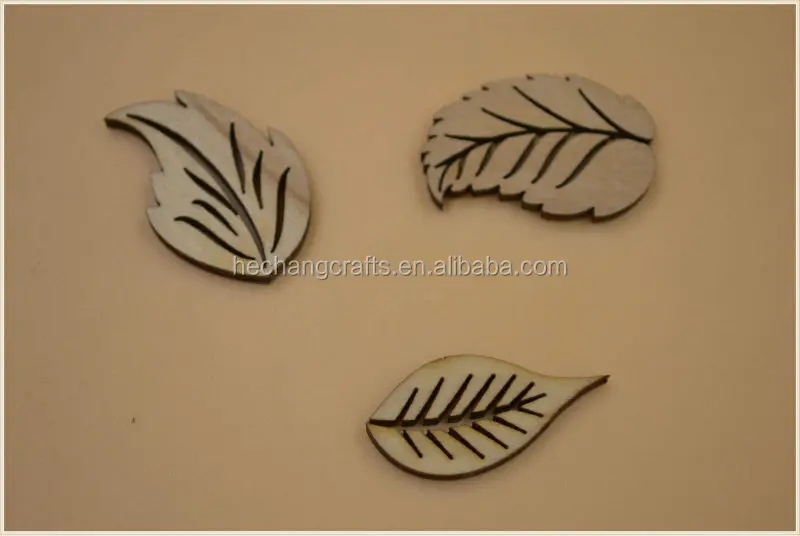 
carved wooden leaf,customized wooden leaf sticker 