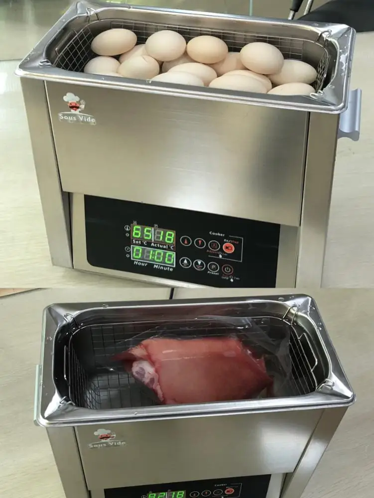 Stainless steel  tank all area even heated no crowded problem bulk qty sous vide cooking Commercial  6L half boiled egg cooker