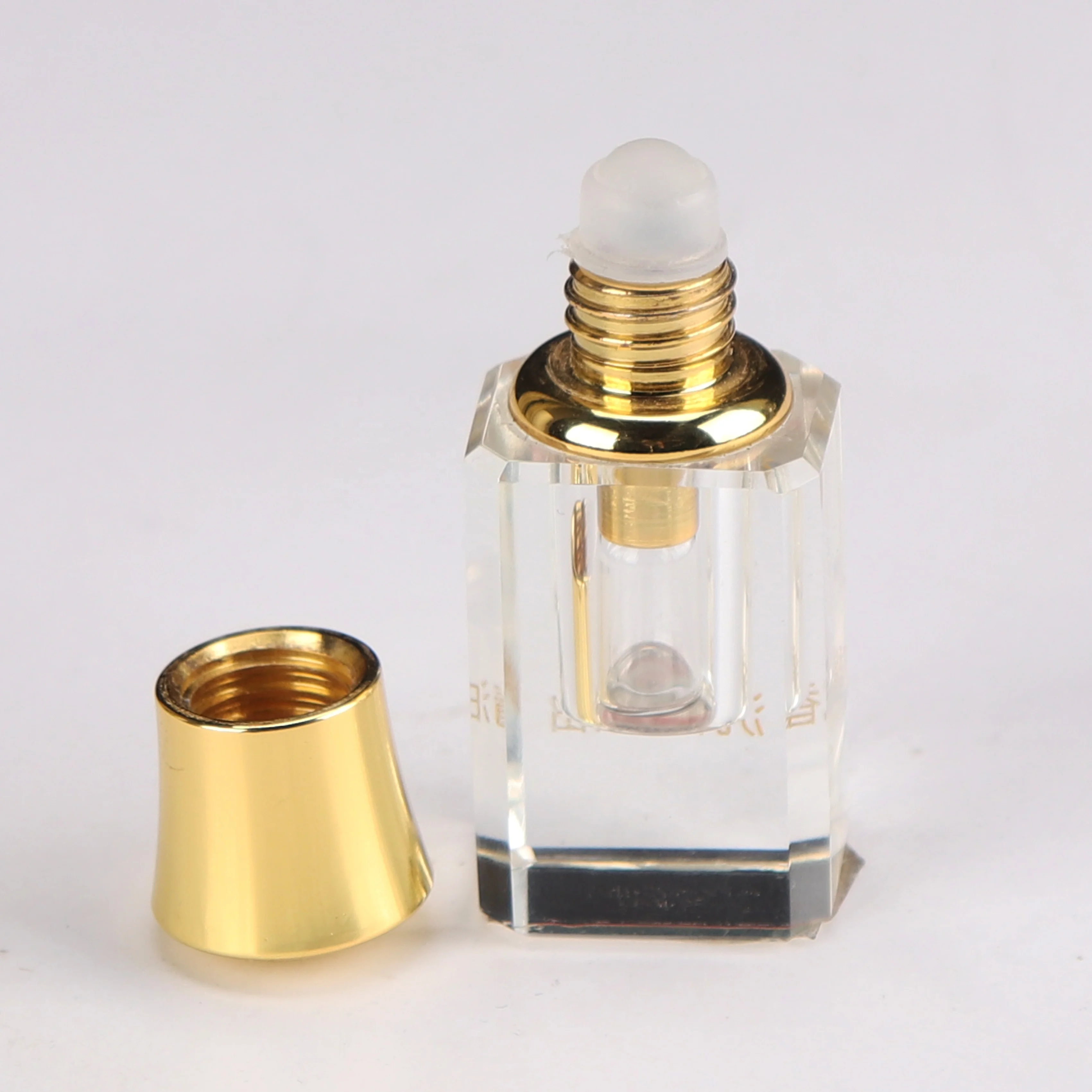 
Unique Design 1ml Mini Small Glass Crystal Refillable Essential Oil Perfume Bottle with Roller Ball 
