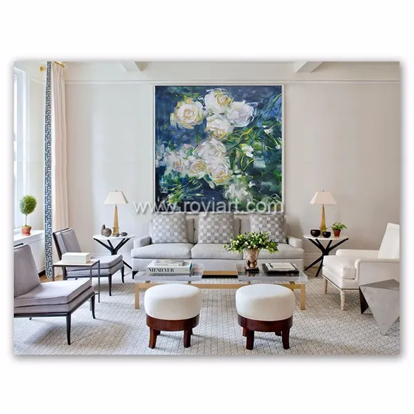 Original abstract canvas art impressionist landscape flower oil painting