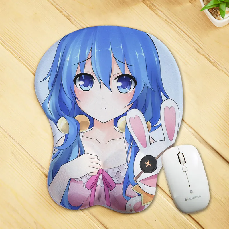 
Cute Soft Cartoon Girl 3D Big Breast Boobs Silicone Wrist Rest Support Mat Gaming Oppai Mouse Pad 