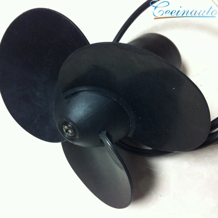 3pcs Rubber Blade 5 inch 24V DC bus fan safety car cooling fan for driver