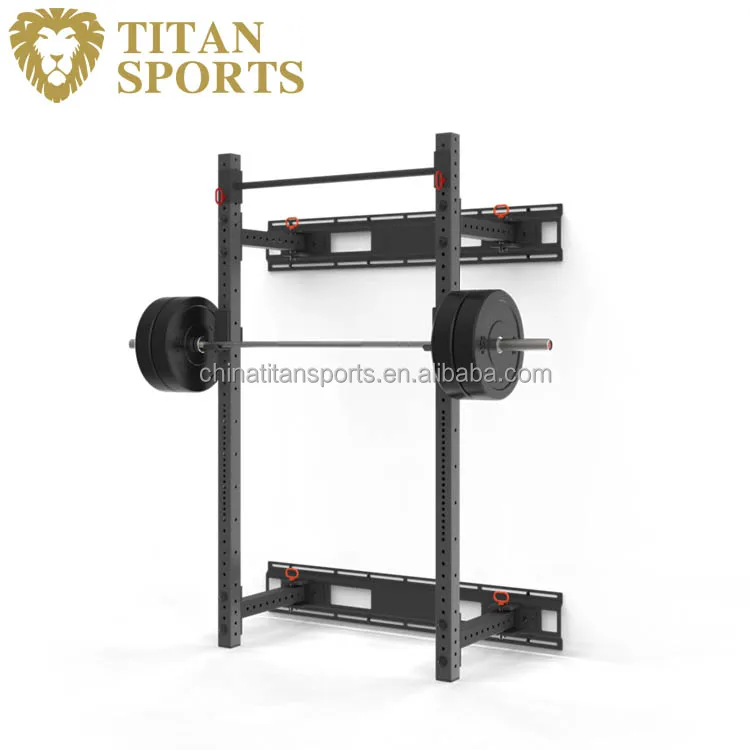 Durable Fold Back Wall Mount Rack For Home and Gym Use