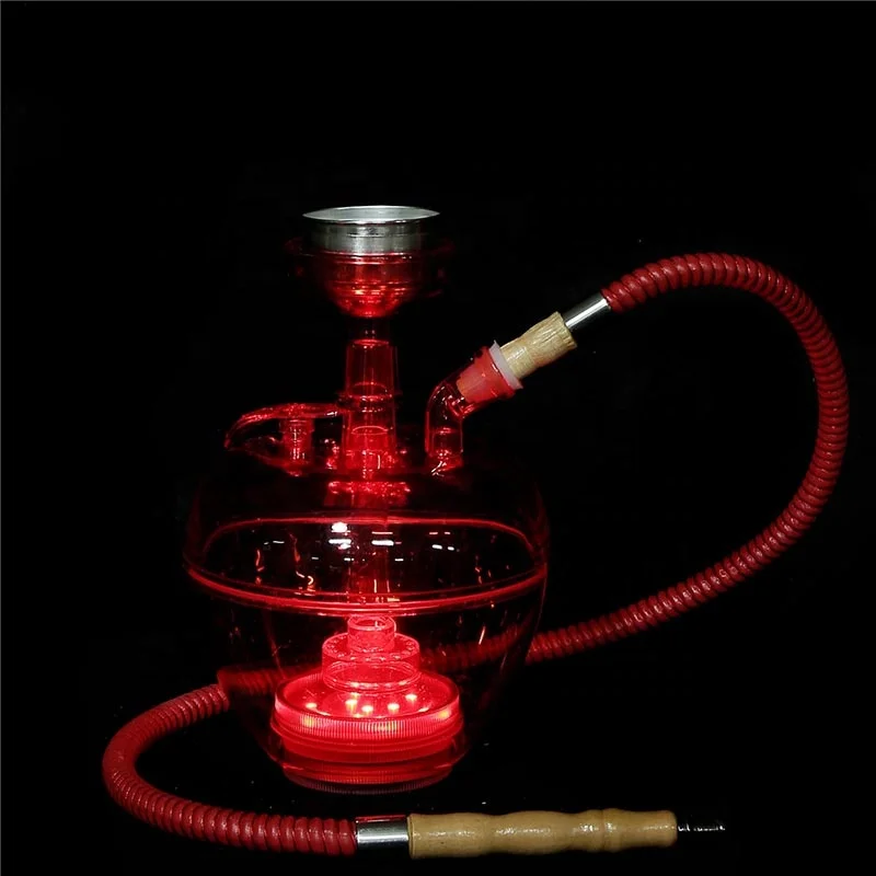 Small hookah apple shisha acrylic sheesha hookahs with led light