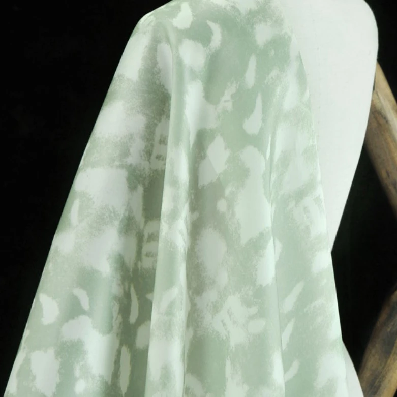 
100 pure silk organza satin fabric custom digital print fabric silk 