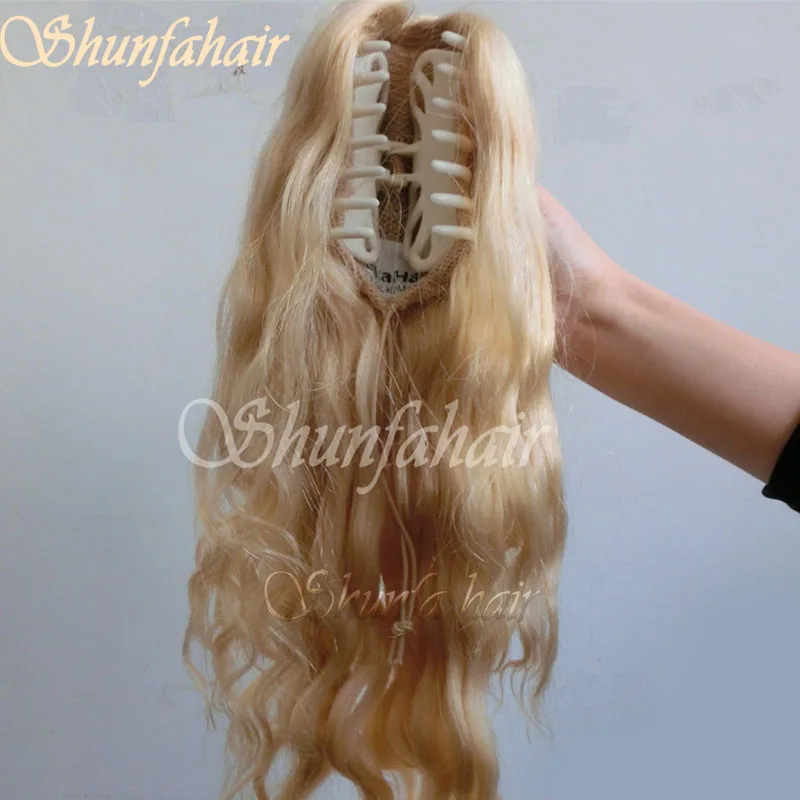 Человеческие волосы с зажимом в виде когтей для конского хвоста, натуральные бразильские волосы для наращивания, наращивание волос