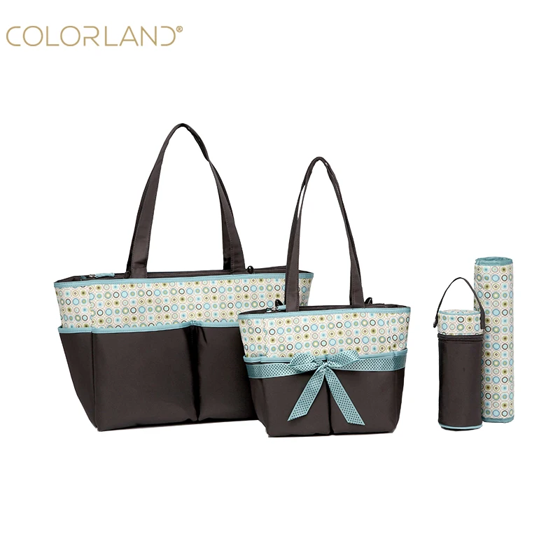 Colorland Multi Function 5- Piece Diaper Bag Set Smart & Daily Changing Bag