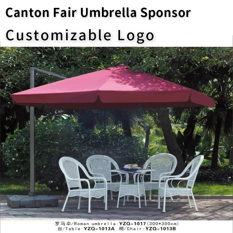 Wholesale Outdoor Hawaii 350cm Patio Sunshade Gardens Double Canopy  Round Oxford Fabric Large Parasol  Beach Umbrella