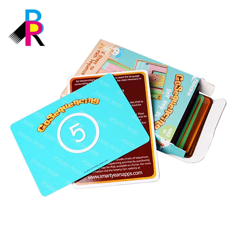 2020 New China Custom Design Home Gift Printing Kids Help Skills Kids Educational  Flashcard With Box